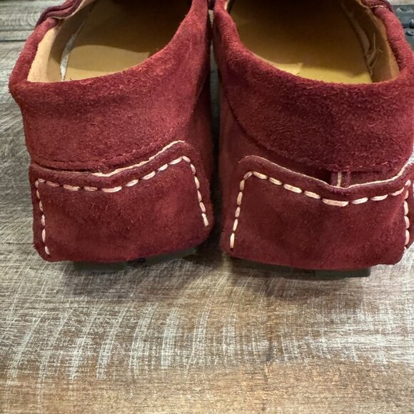 Fusaro Antonio "Made in Italy" Men's Burgundy Suede Loafers - Picture 3 of 5